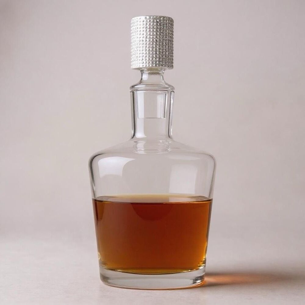 Godinger Zephyr Bling 10" Whiskey No Lead Crystal  Decanter  Glitzy Glamour